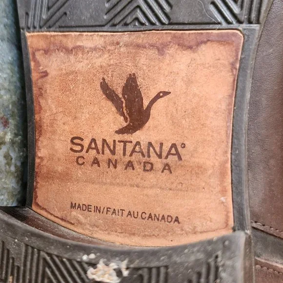 Santana Canada Cognac Leather Riding Boots Size 7.5M - Picture 14 of 15